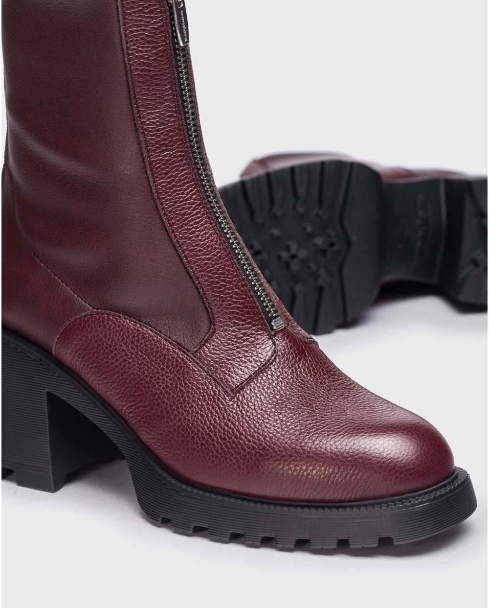 Wonders-Ankle Boots-Burgundy KID Ankle Boot