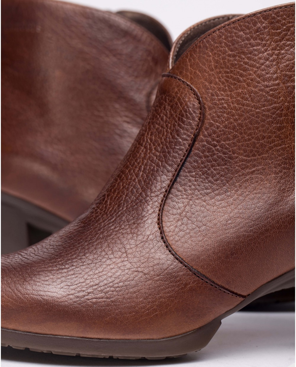 Wonders-Boots-Brown smooth leather ankle boot