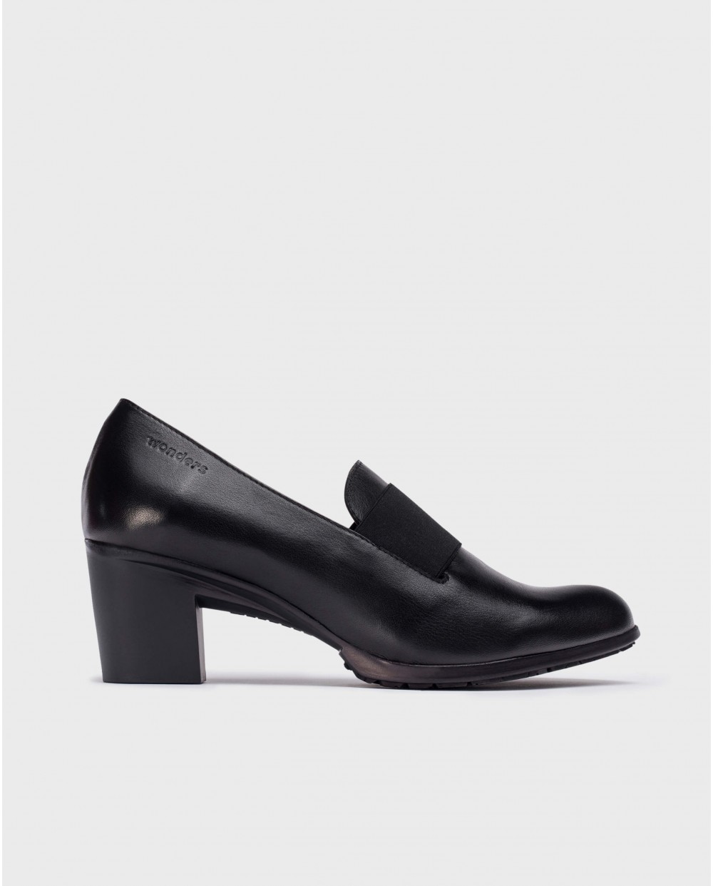 Wonders-Outlet Heels-Black elastic shoes