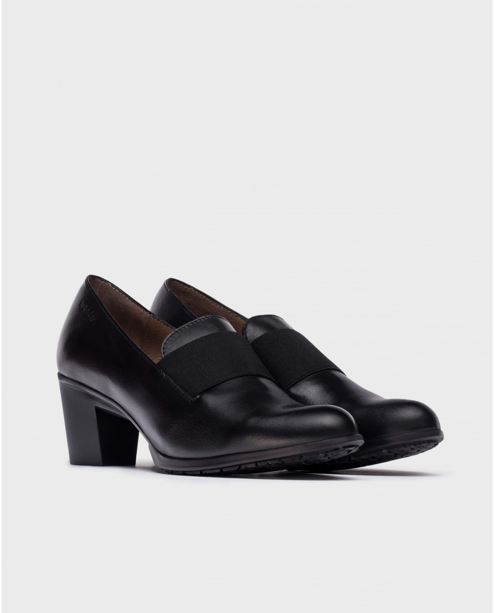 Wonders-Outlet Heels-Black elastic shoes