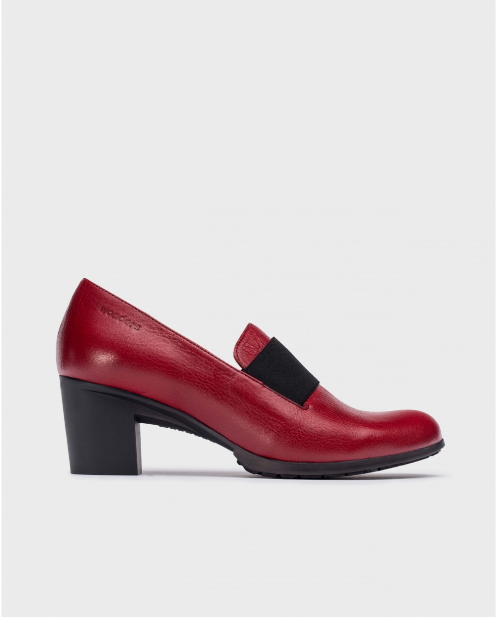 Wonders-Heels-Red elastic shoes