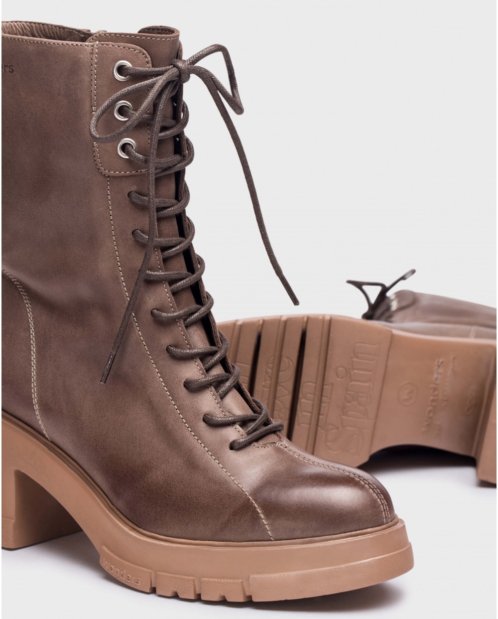 Wonders-Boots-Brown Rock ankle boot