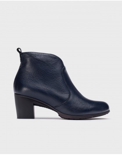 Wonders-Boots-Blue smooth leather ankle boot