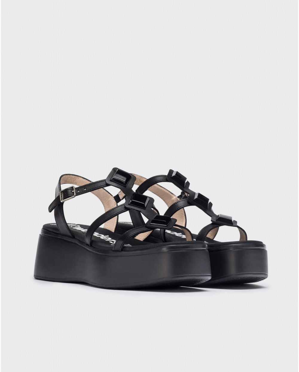 Wonders-Sandals-Black CAROLINA Platform sandals