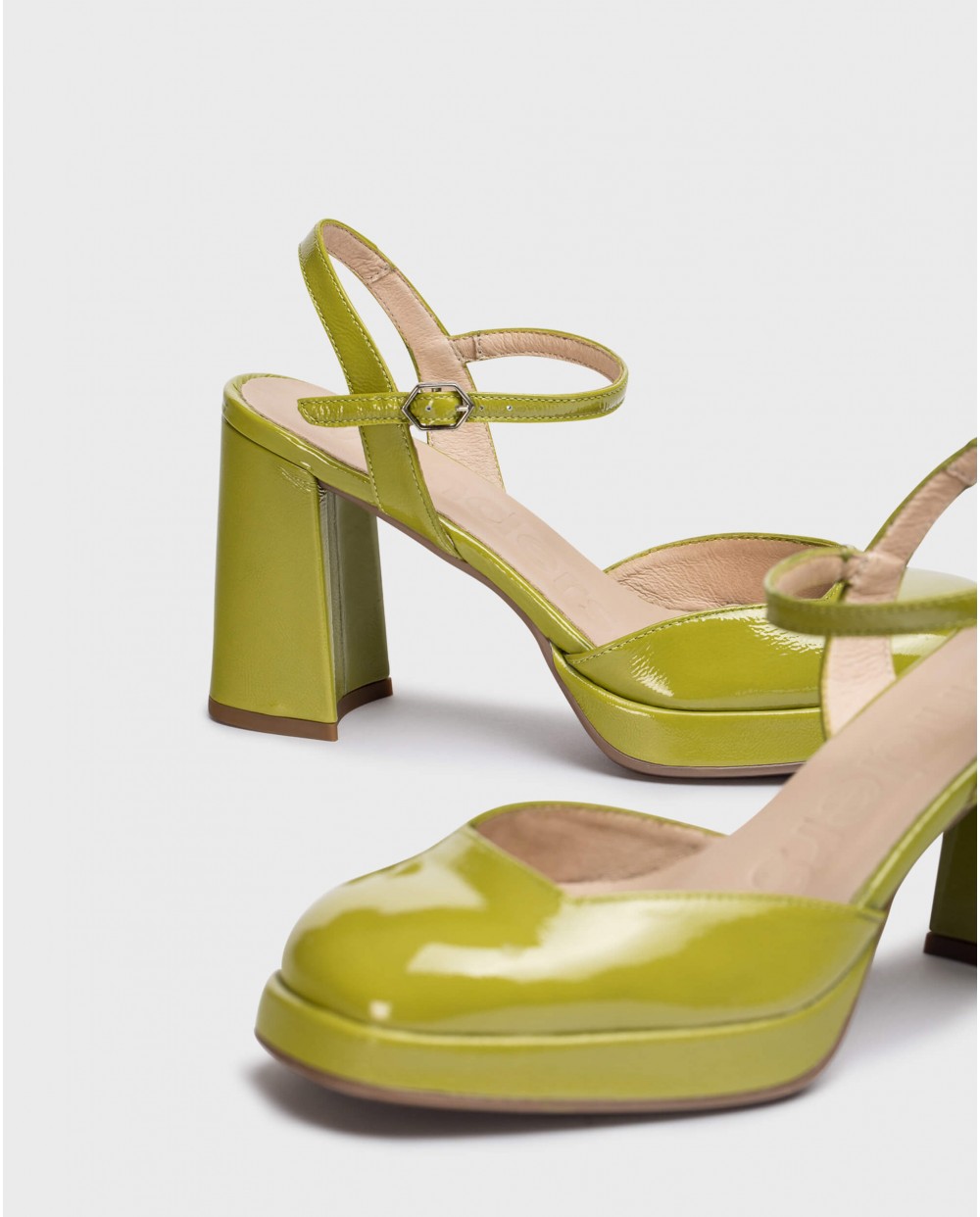 Wonders-Women shoes-Green Selena platform