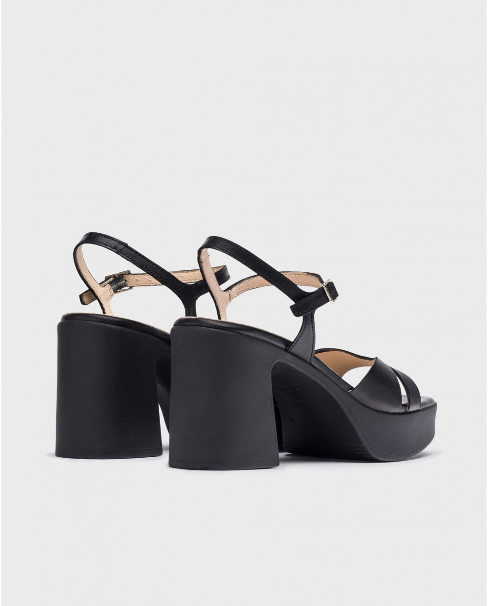 Wonders-Zapatos de mujer-Sandalia con tacón GARY Negro
