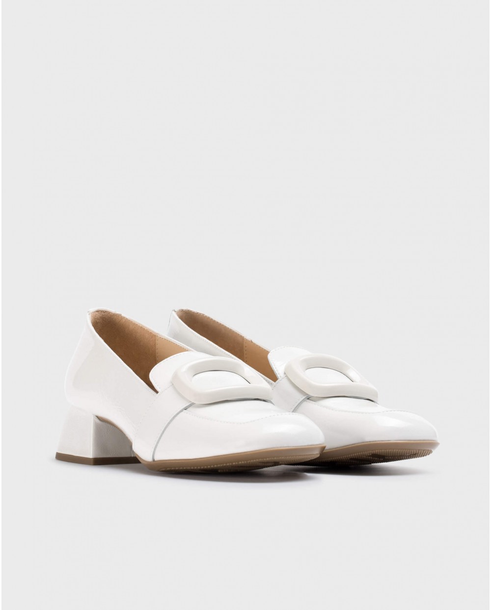 Wonders-Heels-White ELEIN Mocassin