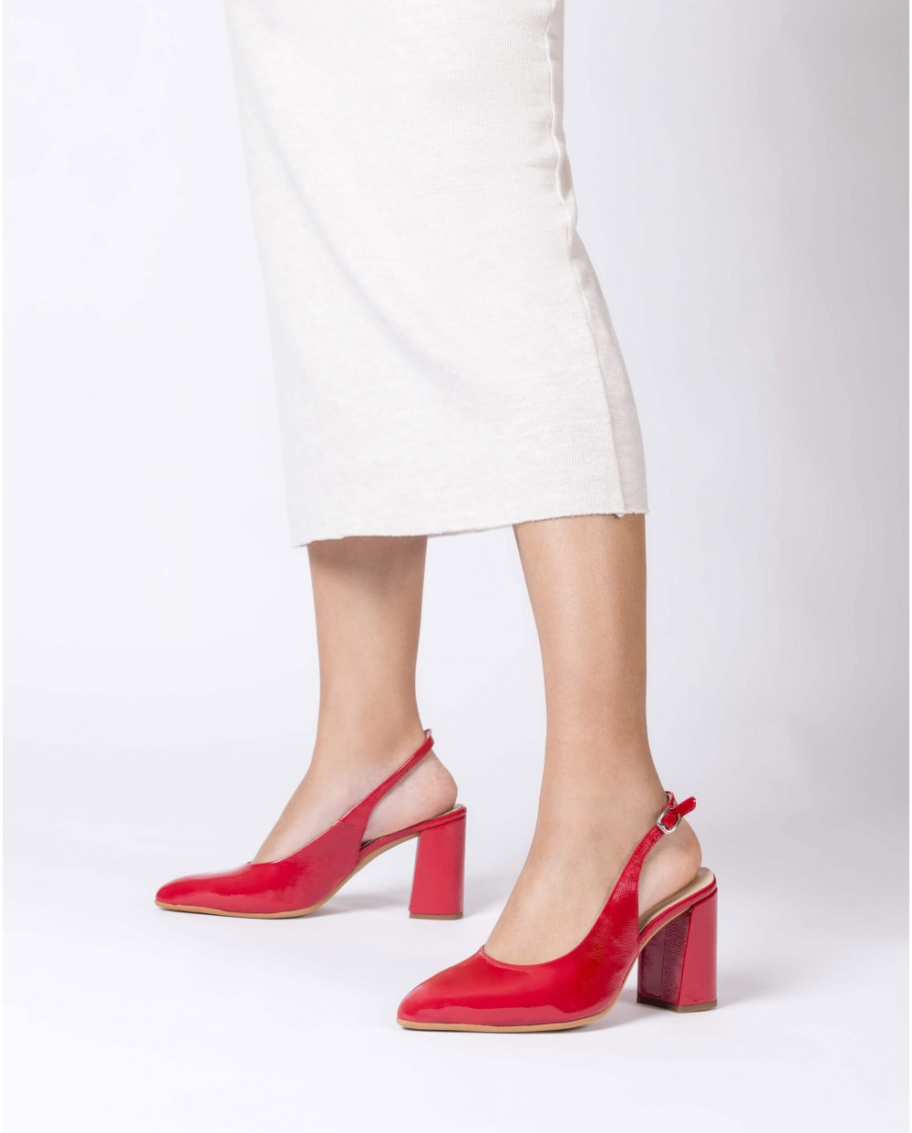 Wonders-Heels-Red VILMA Heeled shoes