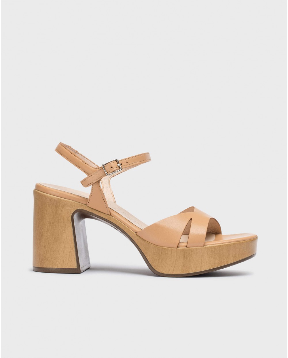 Wonders-Sandals-Camel Isabel Heeled sandals