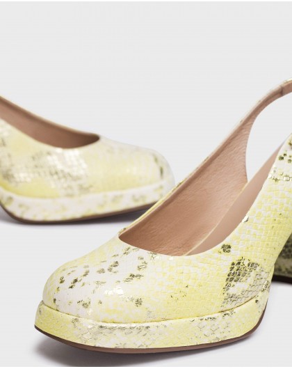 Wonders-Heels-Yellow CAPTAIN Shoe