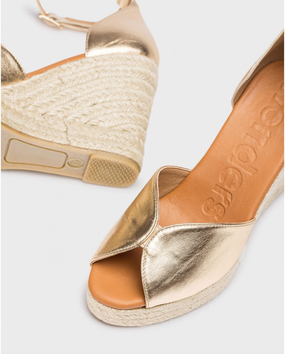 Wonders-Espadrilles-Gold MANLY Espadrilles