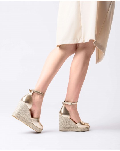 Wonders-Espadrilles-Gold MANLY Espadrilles