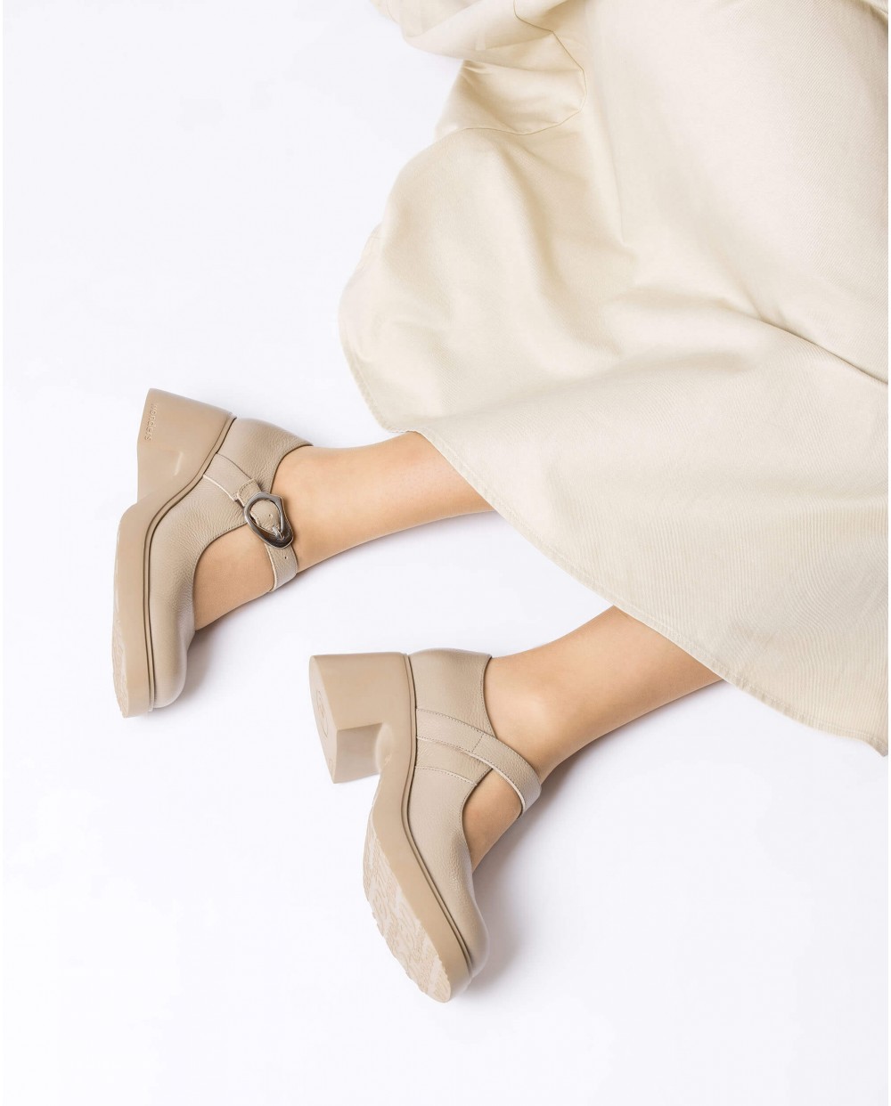 Wonders-Wedges-Brown ROSA Mary Janes