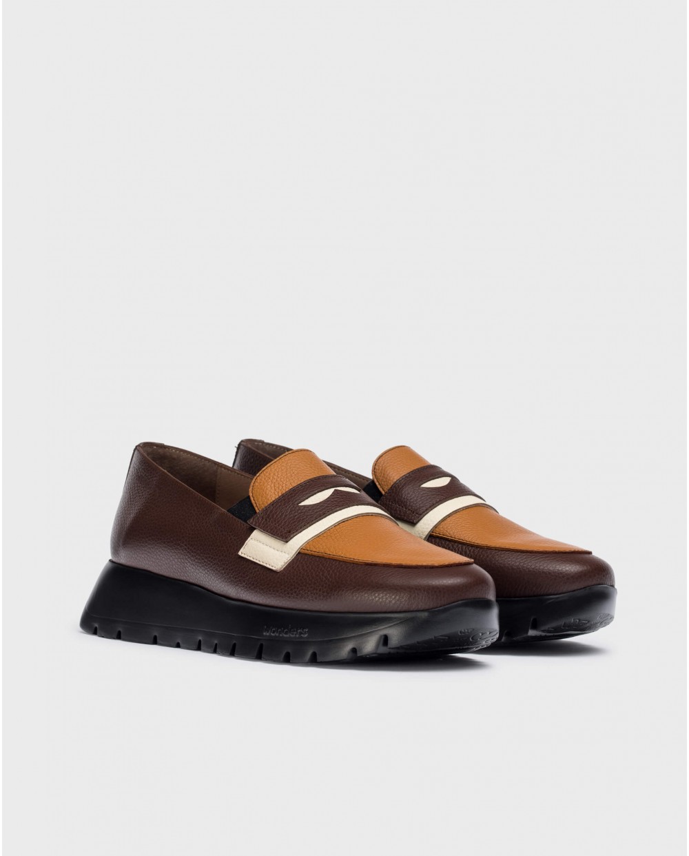 Wonders-Loafers-Brown MATERIA Moccasin