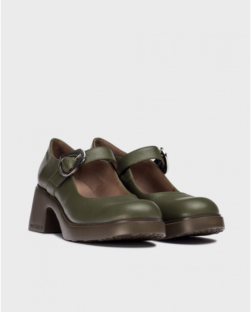 Wonders-Wedges-Green ROSA Mary Janes