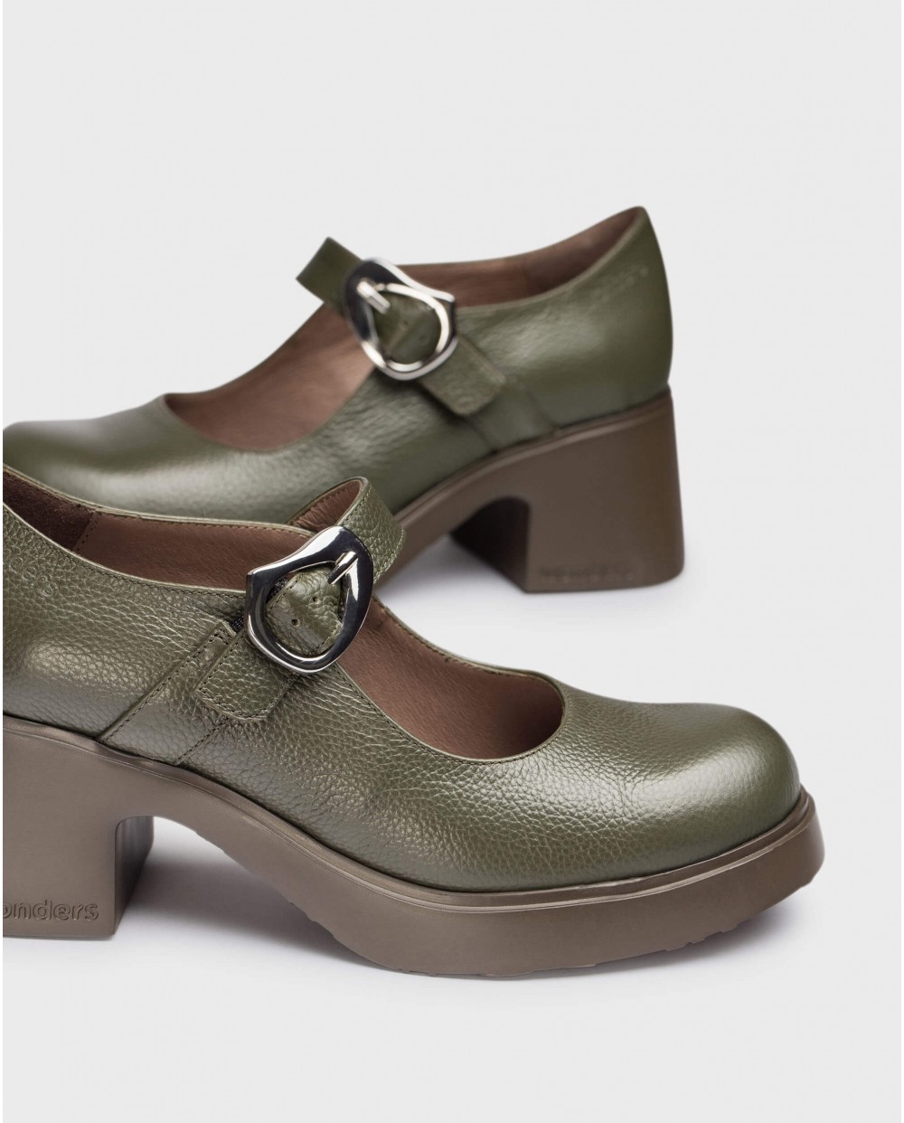 Wonders-Wedges-Green ROSA Mary Janes