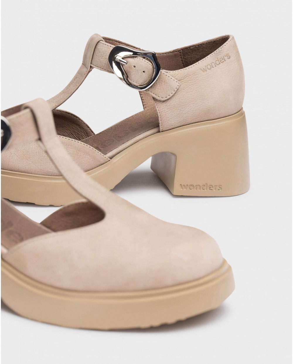 Wonders-Wedges-Brown JADE Mary Janes