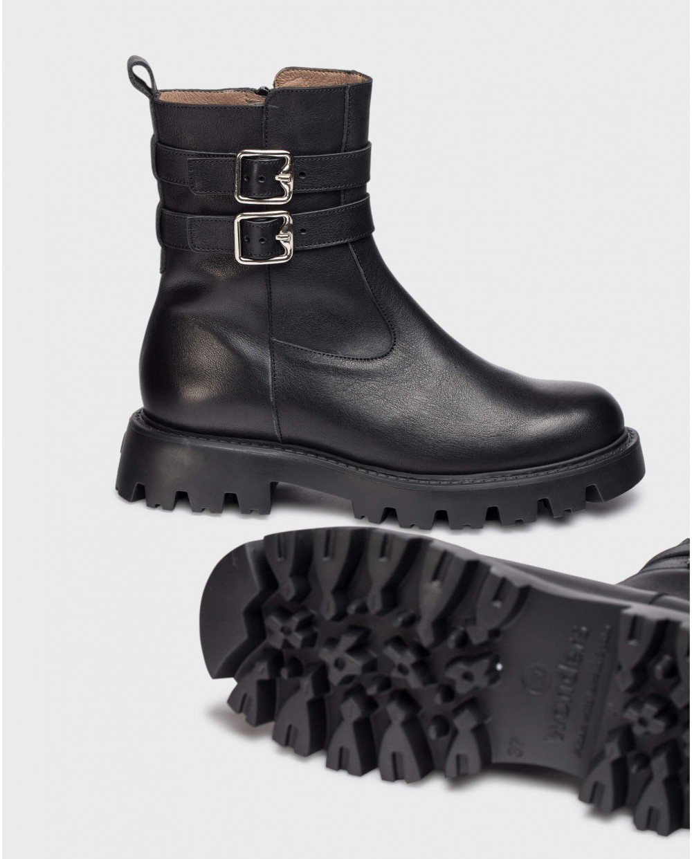 Wonders-Ankle Boots-Black PURA Ankle Boots