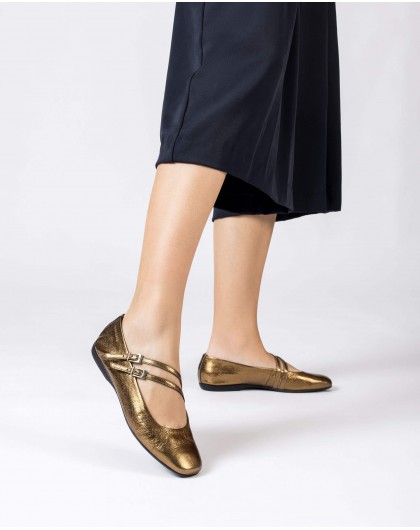 Wonders-Ballerinas-Gold EIDER ballet flat