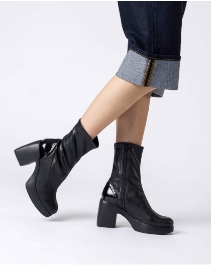 Wonders-Ankle Boots-Black BARCELONETA ankle boots