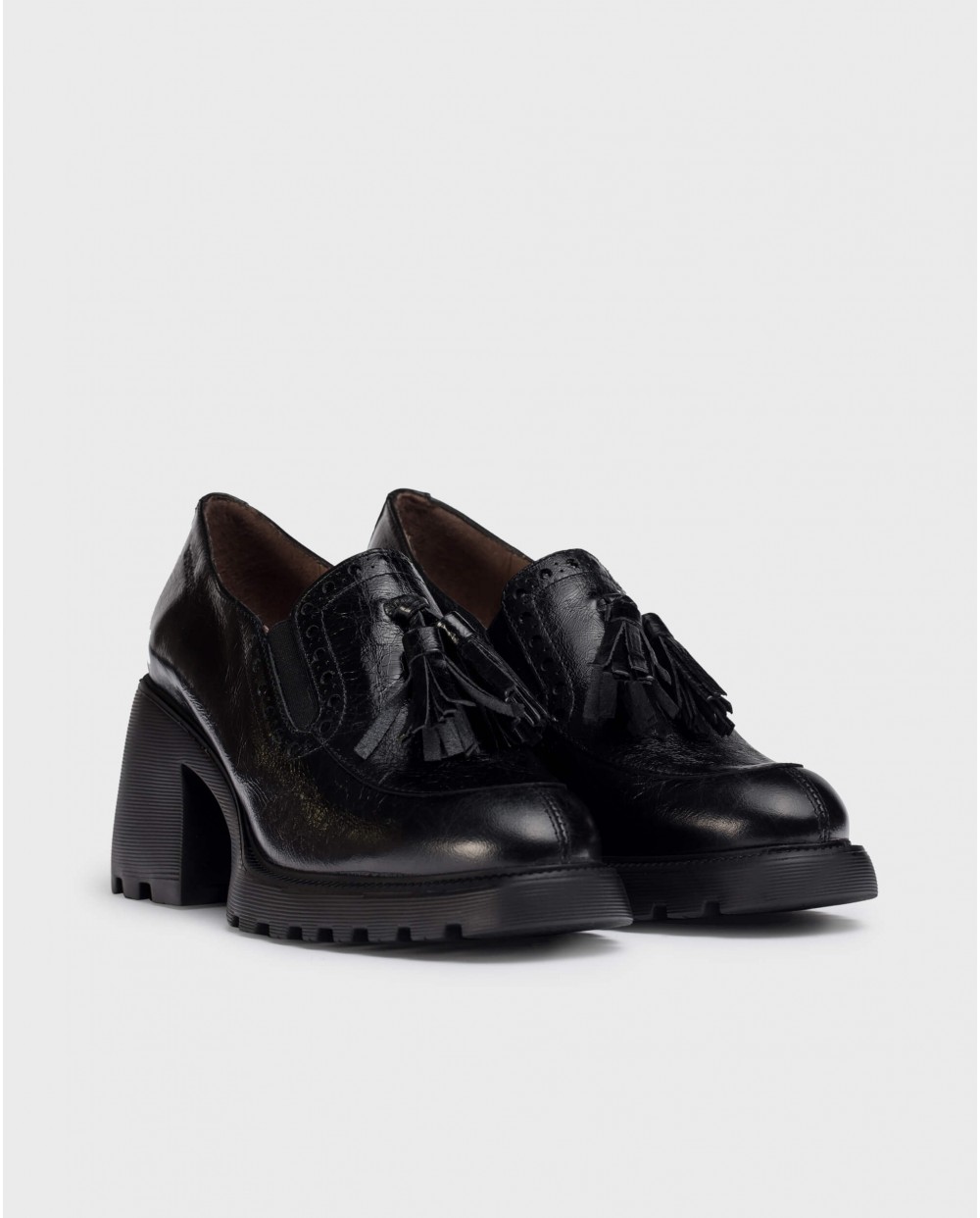 Wonders-Loafers-Black ROCOCO Loafers