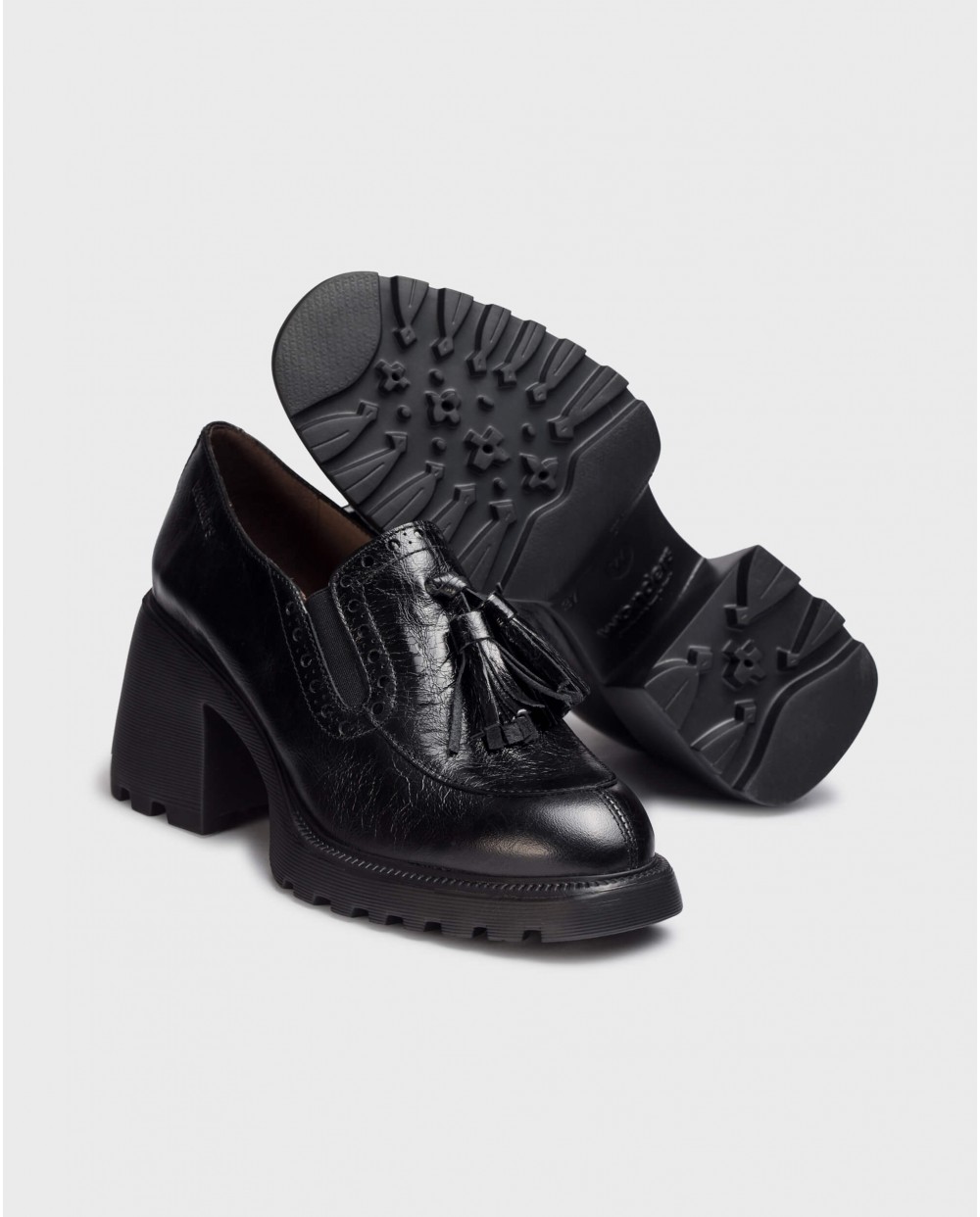 Wonders-Loafers-Black ROCOCO Loafers