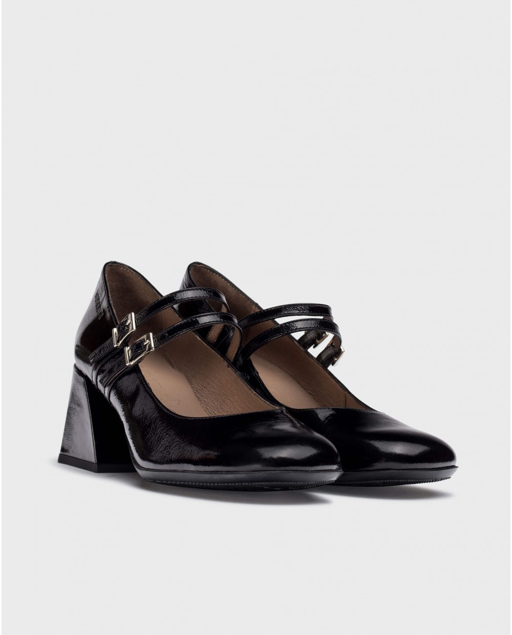 Wonders-Heels-Black ELISTA Mary Janes