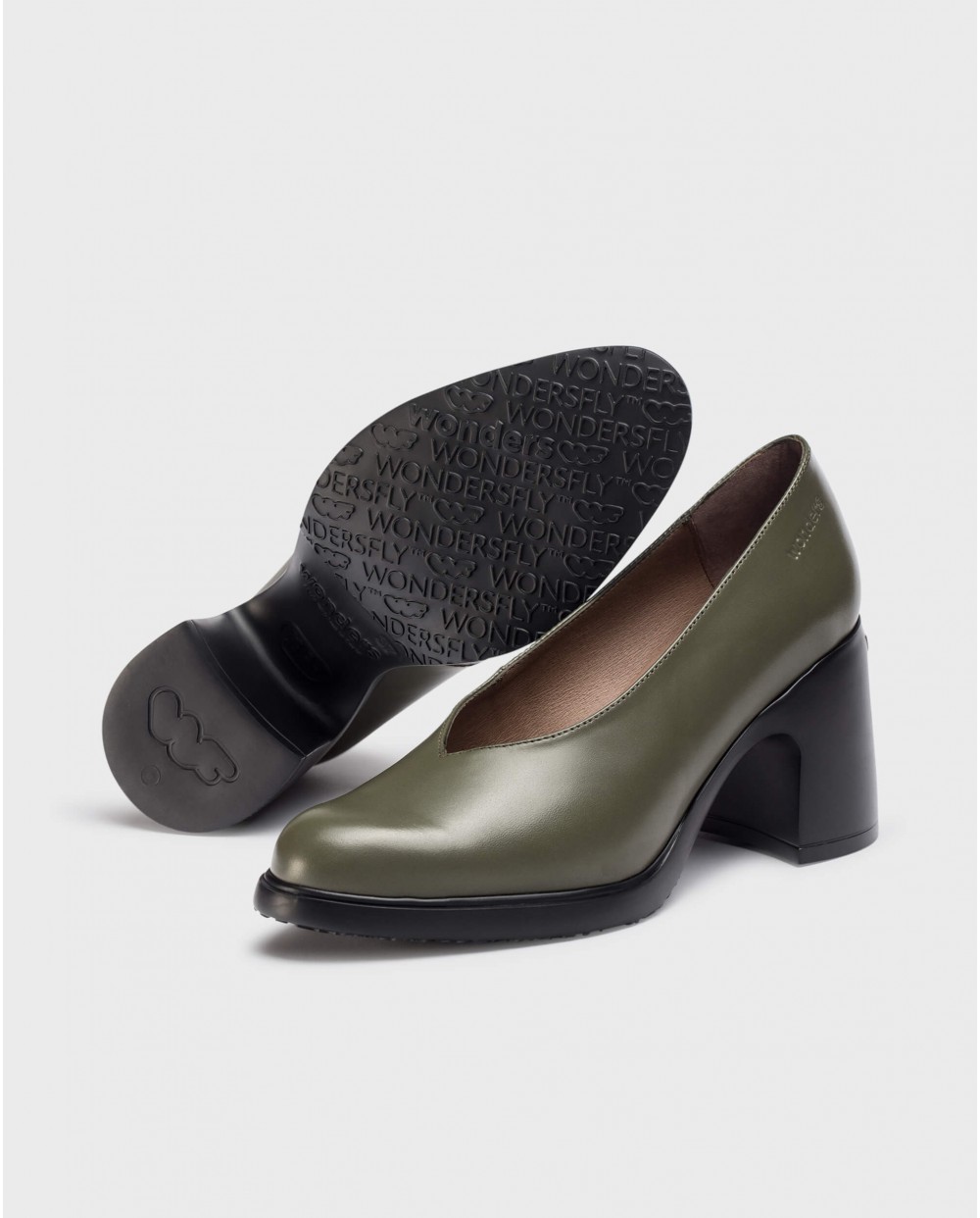 Wonders-Wedges-Green ELEY Shoes