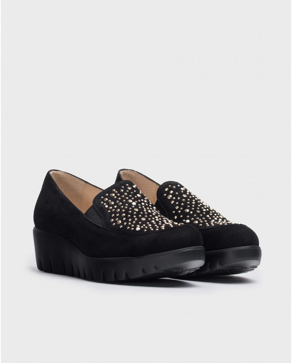 Wonders-Outlet Loafers-Black DIAMANT loafer