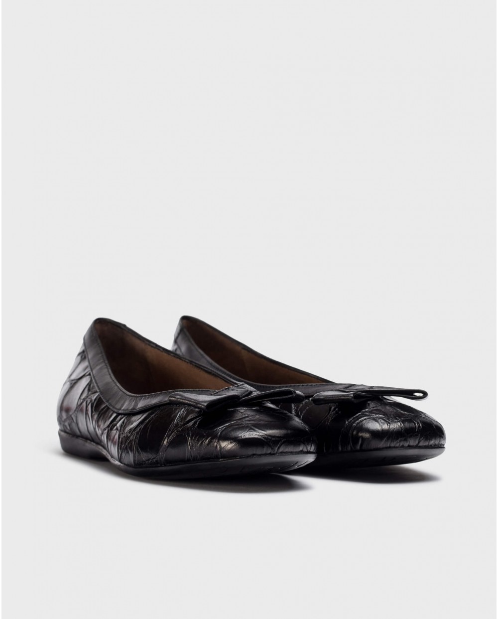 Wonders-Outlet Flat Shoes-Black FRANNY Ballet flat