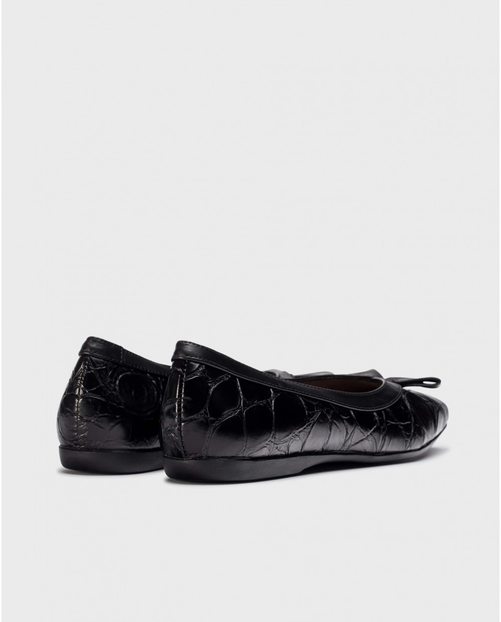 Wonders-Outlet Flat Shoes-Black FRANNY Ballet flat