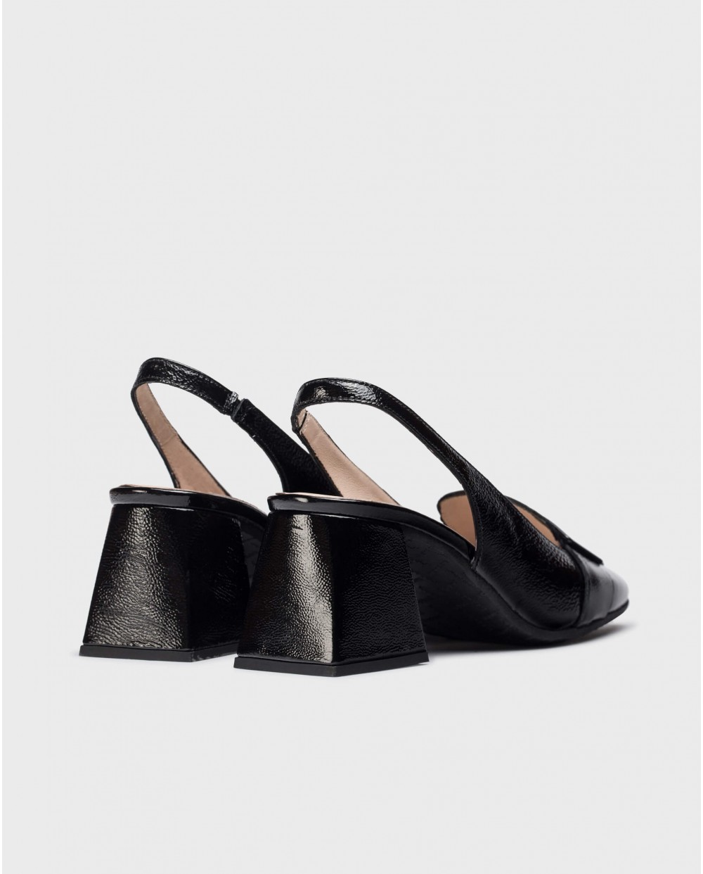 Wonders-SS 2025-Black REBECA Slingback