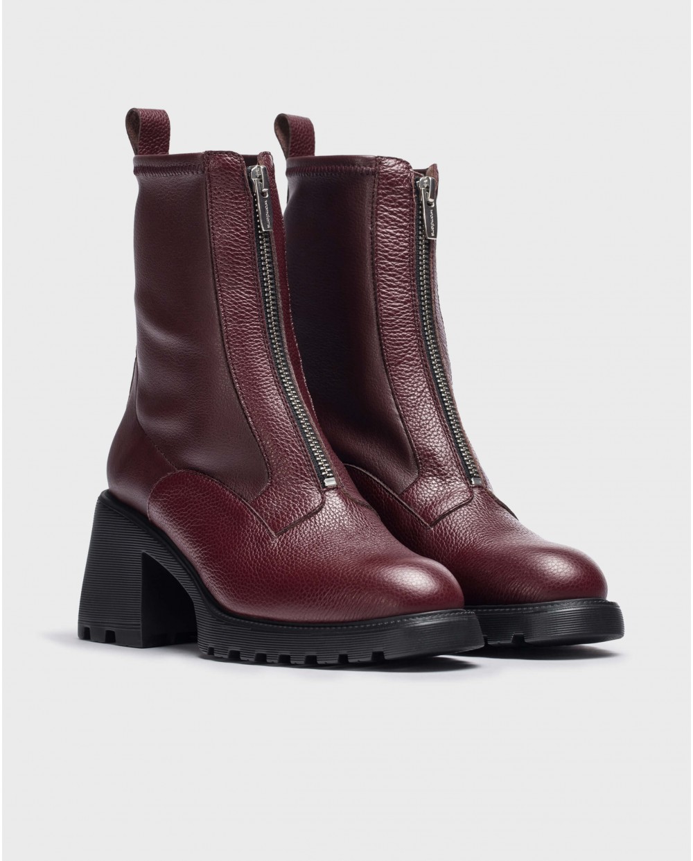 Burgundy KID Ankle Boot