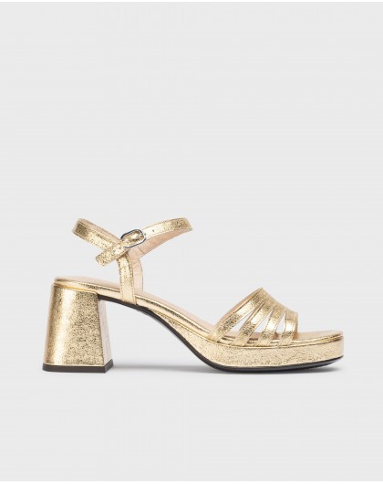 Gold ZAIDA heeled sandals