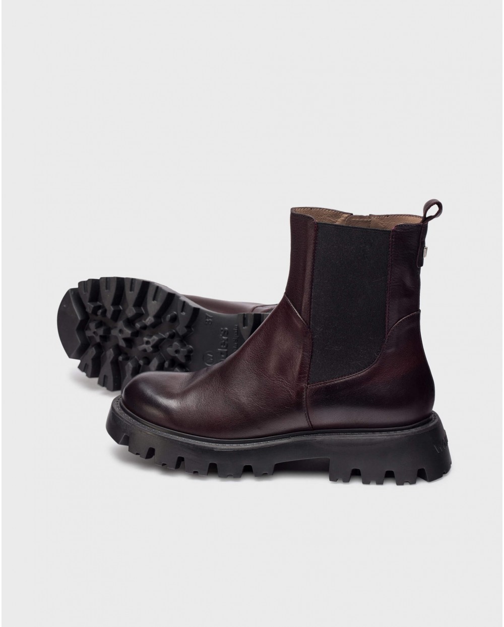 Burgundy PURA ankle boots