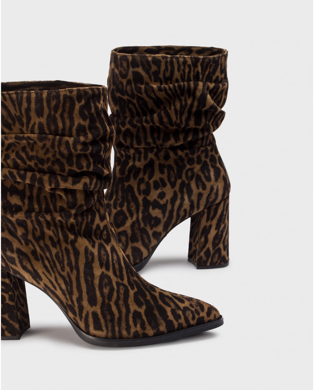 Animal Print SALMA Ruched Booties