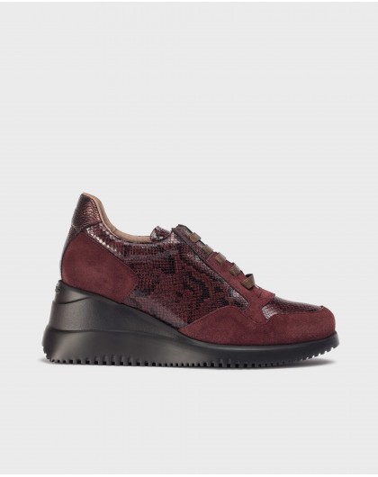 Burgundy Snake EVA Sneakers