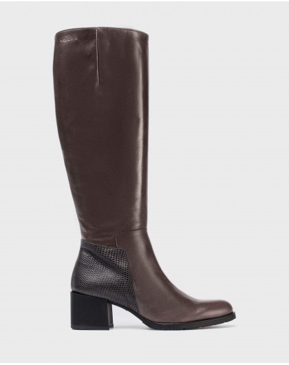 Wonders-Outlet-Boot with a square heel