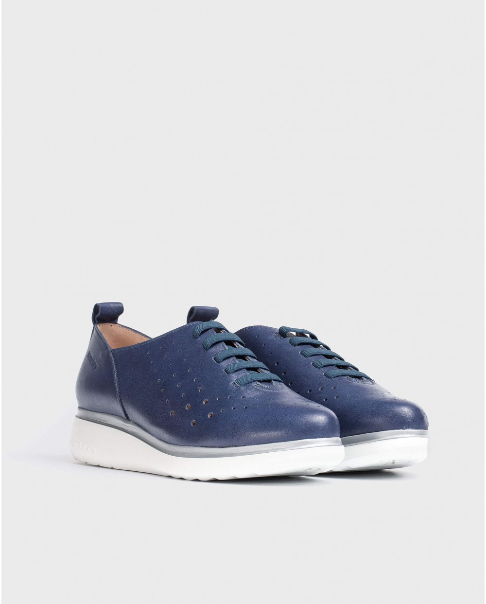 Wonders-Outlet-Leather sneakers with elastic detail