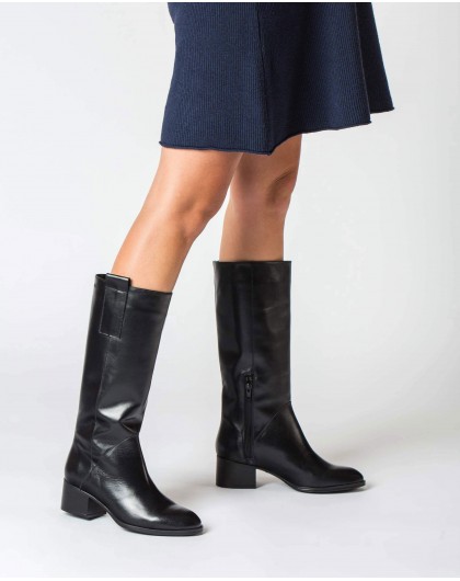 Wonders-Ankle Boots-Black Rodeo Boot