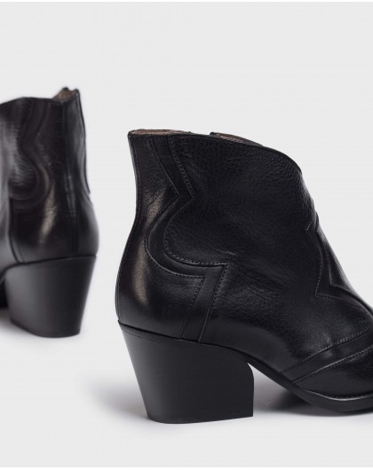 Wonders-Ankle Boots-Black Juarez Ankle Boot