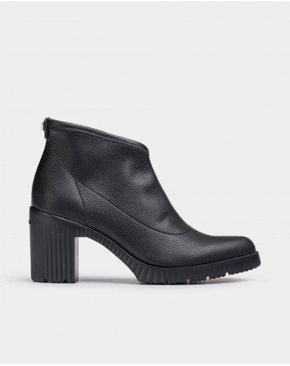 Wonders-Ankle Boots-Black Lycra Jess Ankle Boot