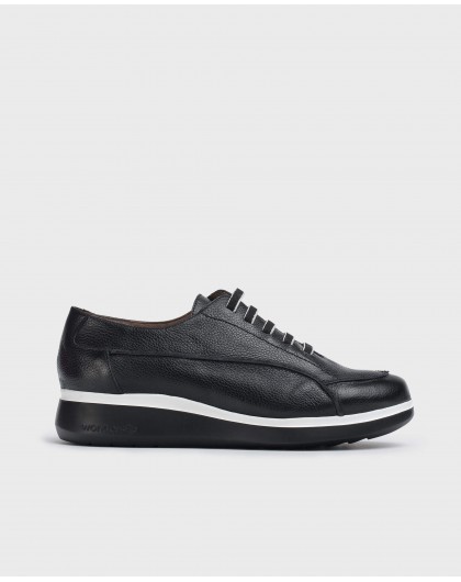 Wonders-Flat Shoes-Black Boom Sneaker