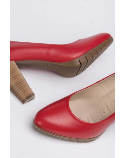 Wonders-Heels-High heeled leather court shoe