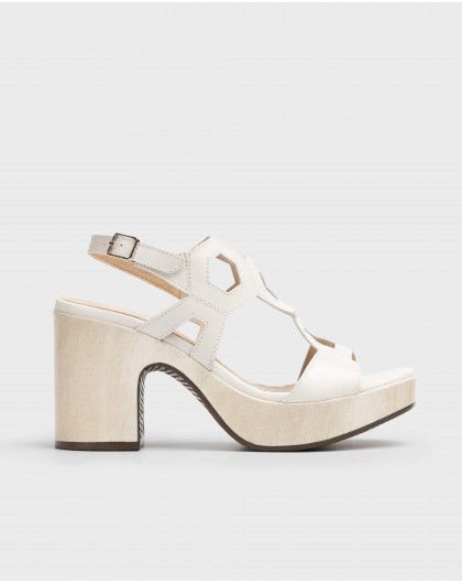 Wonders-Heels-Sandal Tris White