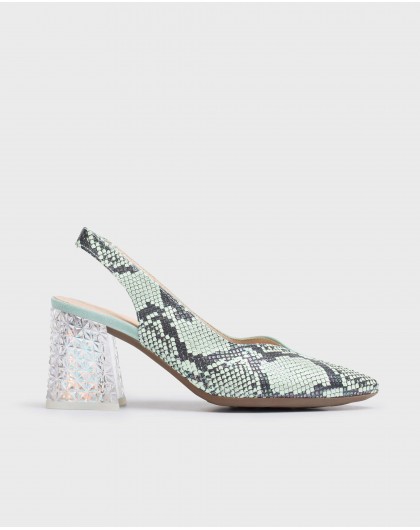 Wonders-Heels-High heeled shoe with jewel detail