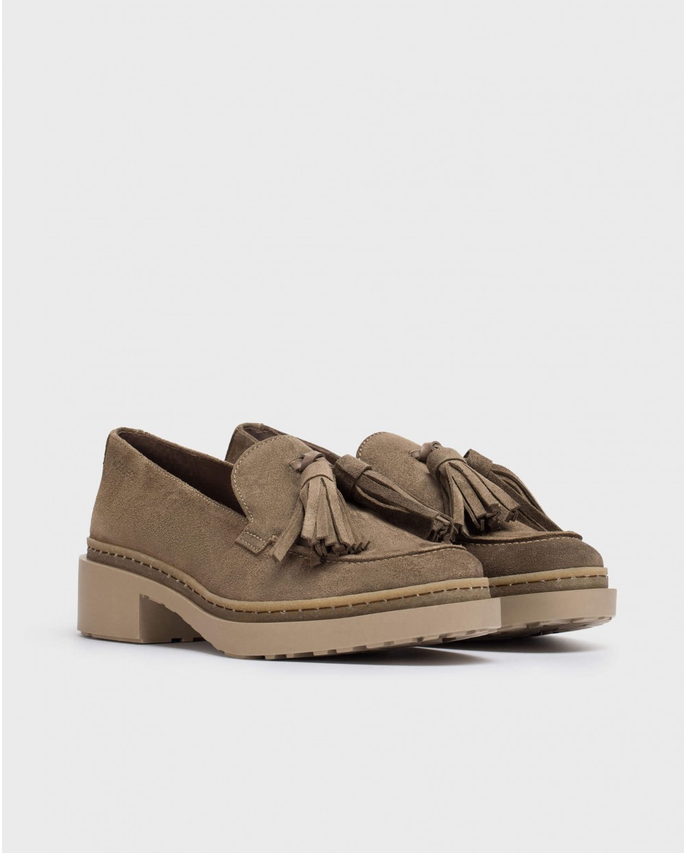 Wonders-Flat Shoes-Taupe Bea Moccasin