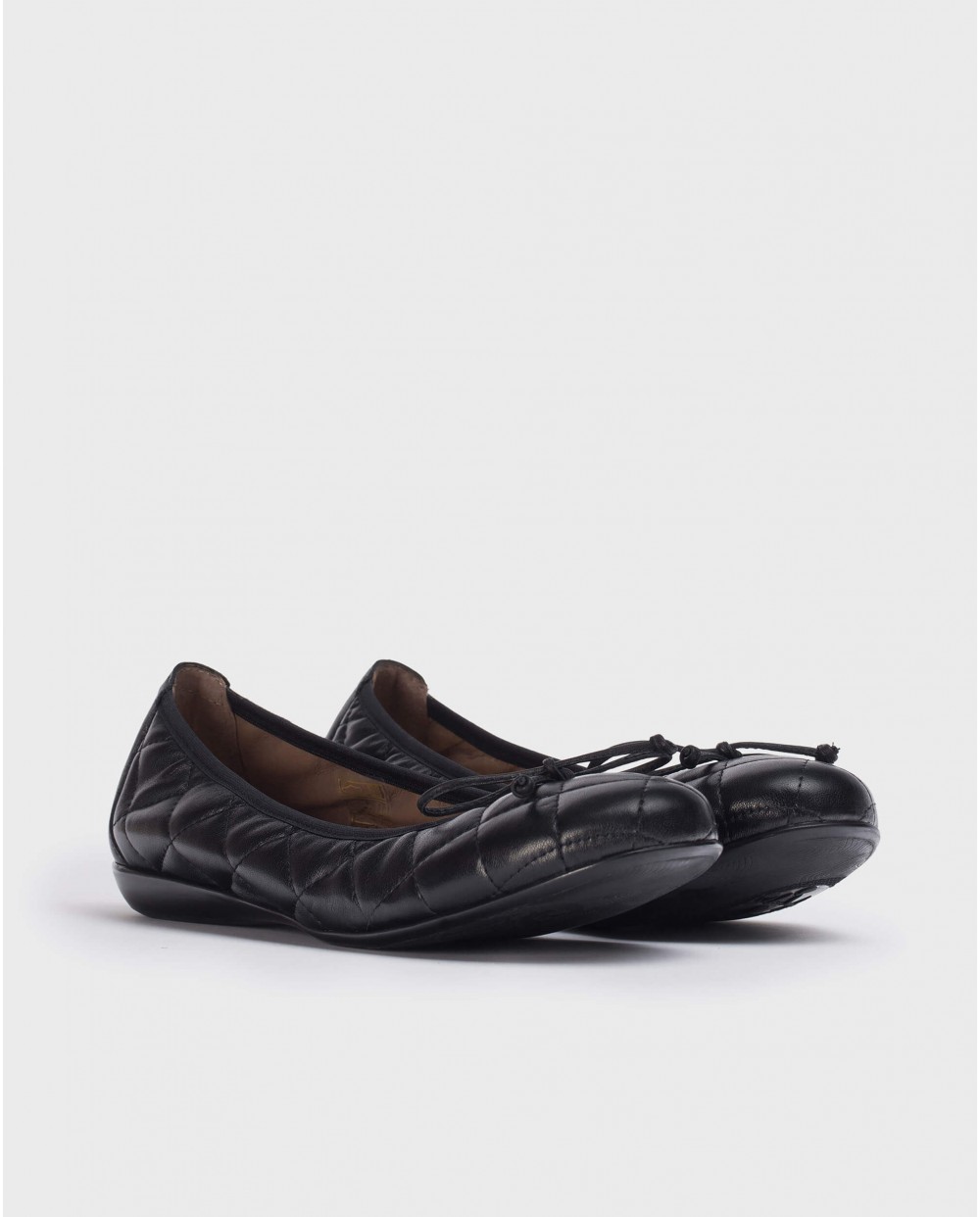 Wonders-Flat Shoes-Black Elin Ballet pump