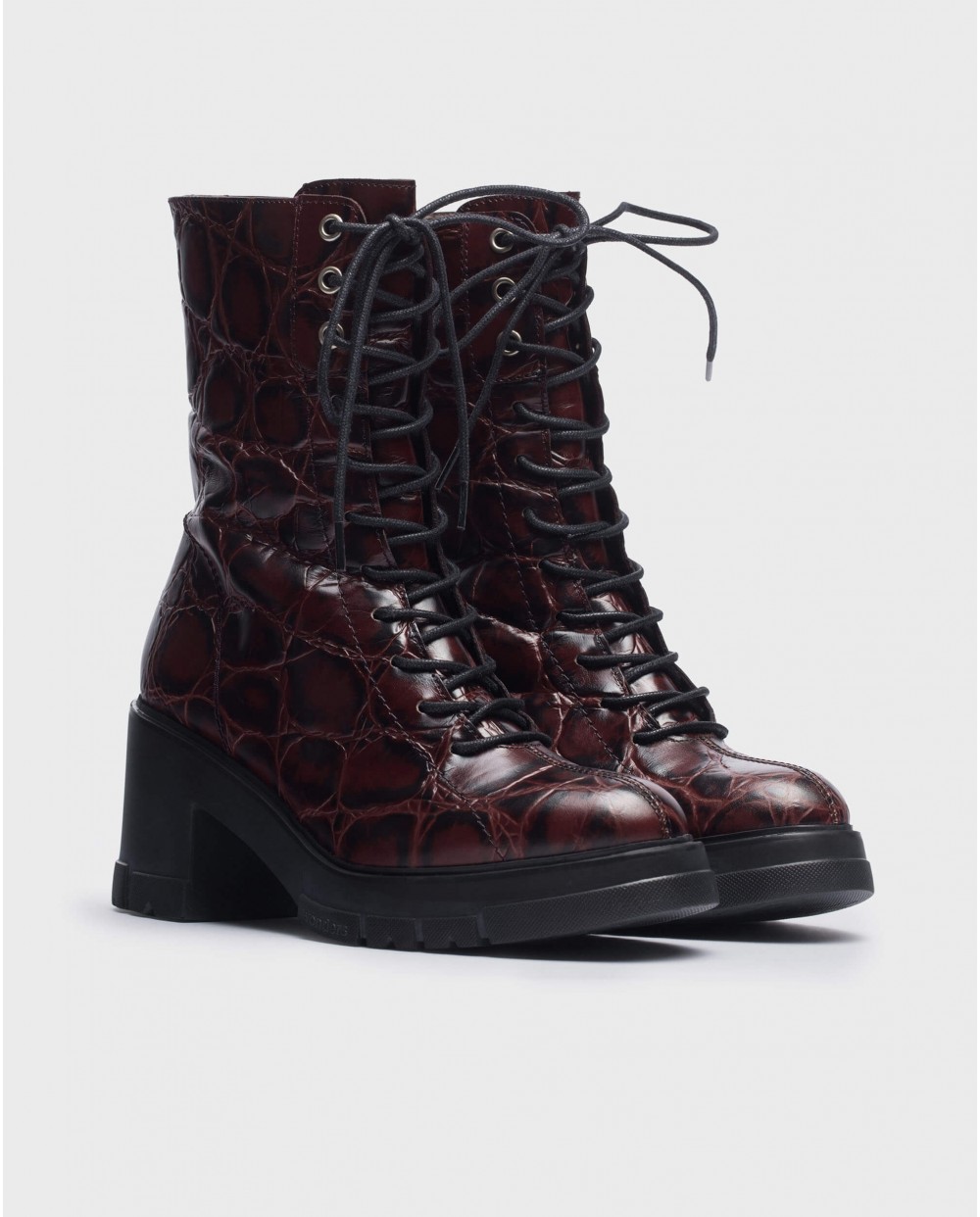 Wonders-Ankle Boots-Burgundy Rock Ankle boot