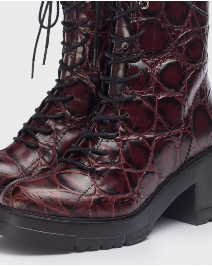 Wonders-Ankle Boots-Burgundy Rock Ankle boot